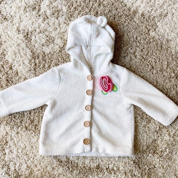 Hanna Andersson Other - Hanna Andersson White Button Down Hooded Jacket